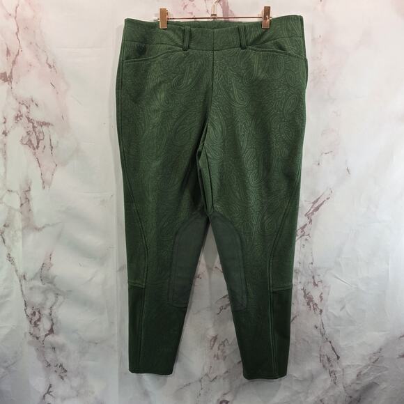 Ariat Pants - ARIAT Breeches Womens 34 L Green Riding Pant Seat Equestrian Paisley Pro Series